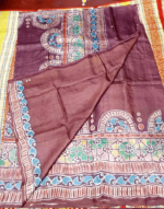 Hand-Batik Pure Gachi Tussar Silk Saree – Artisanal Edition - Image 4