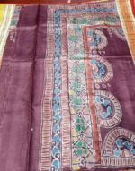 Hand-Batik Pure Gachi Tussar Silk Saree – Artisanal Edition - Image 3