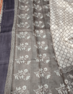 Pure Tussar Hand block Saree - Image 4